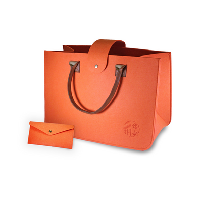 皇玥手提袋 — 橙色 (大) | Imperial Shopping Bag — Orange (L)